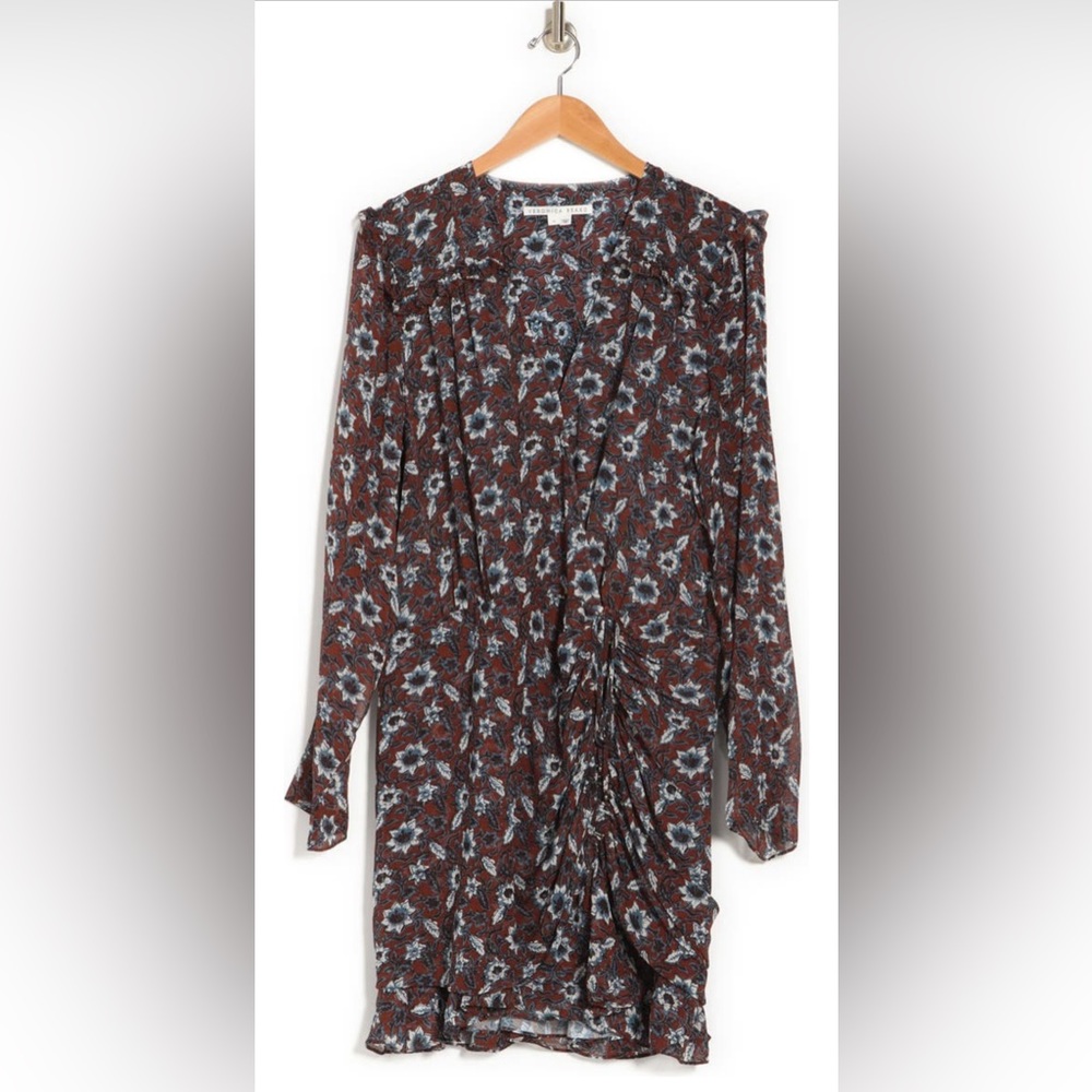 Veronica Beard Anjali Floral Print Mini Dress